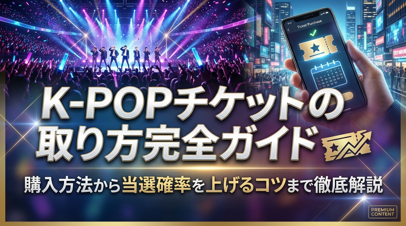 K-POPチケットの取り方完全ガイド｜購入方法から当選確率を上げるコツまで徹底解説