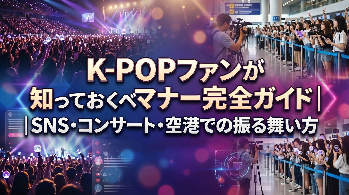 K-POPファンが知っておくべきマナー完全ガイド|SNS・コンサート・空港での振る舞い方