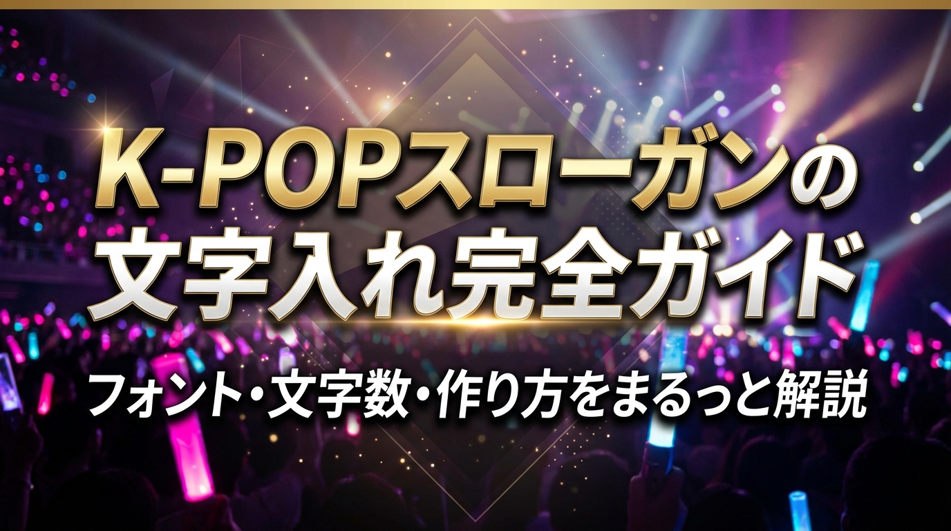 K-POPスローガンの文字入れ完全ガイド｜フォント・文字数・作り方をまるっと解説