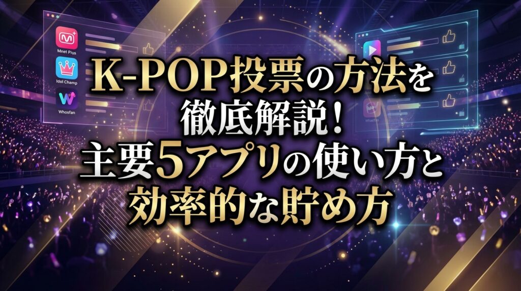 K-POP投票の方法を徹底解説！主要5アプリの使い方と効率的な貯め方