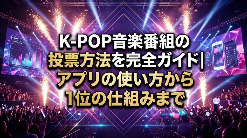 K-POP音楽番組の投票方法を完全ガイド｜アプリの使い方から1位の仕組みまで