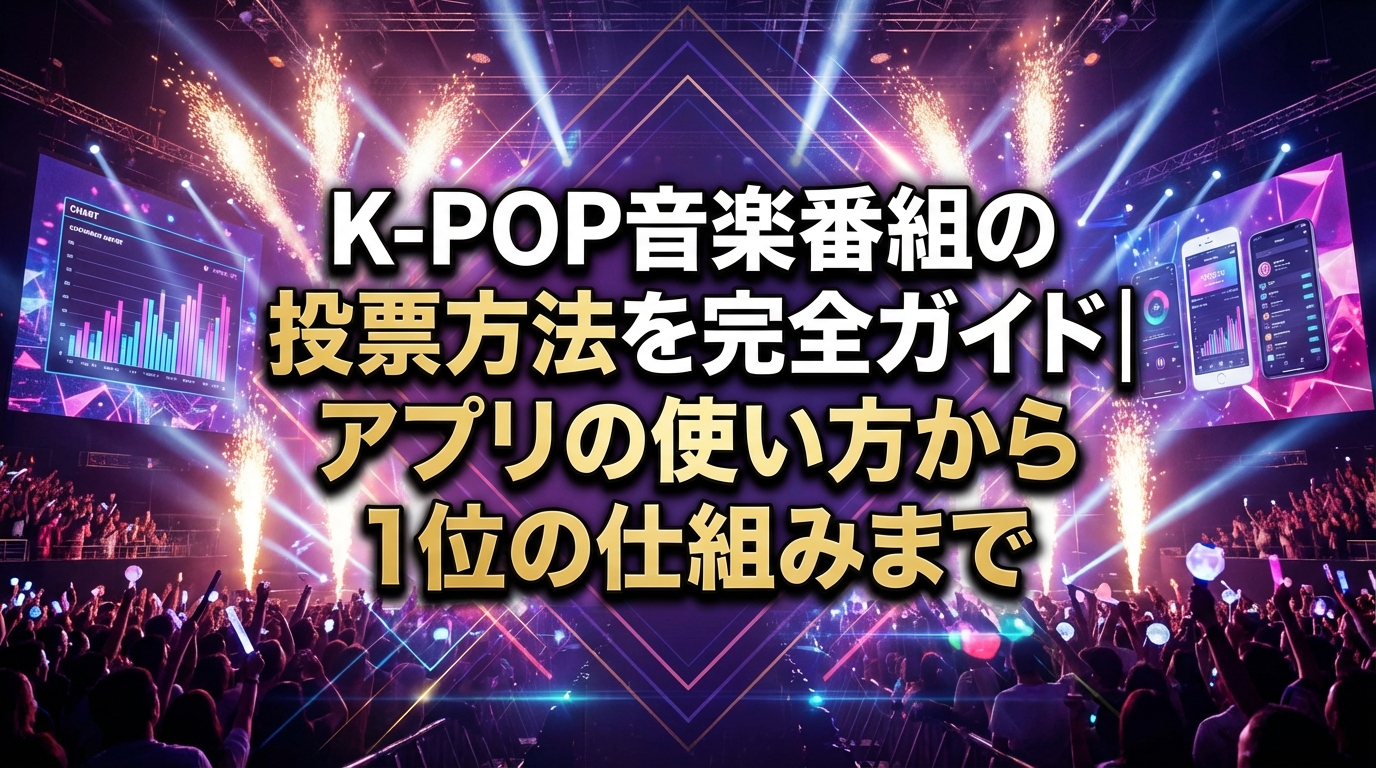 K-POP音楽番組の投票方法を完全ガイド|アプリの使い方から1位の仕組みまで