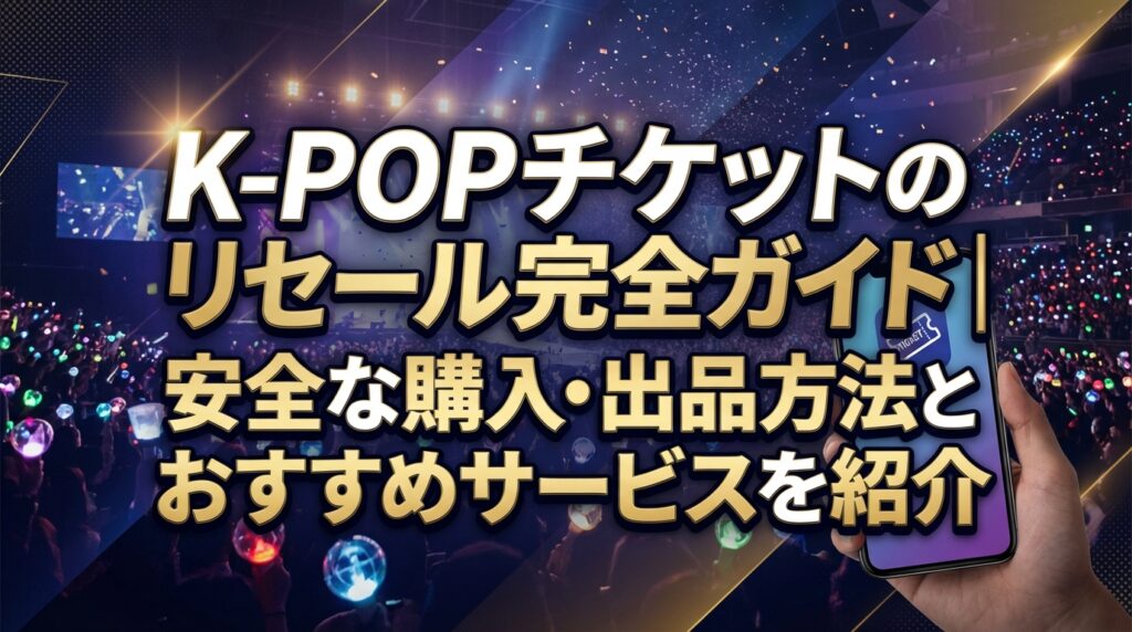 K-POPチケットのリセール完全ガイド｜安全な購入・出品方法とおすすめサービスを紹介