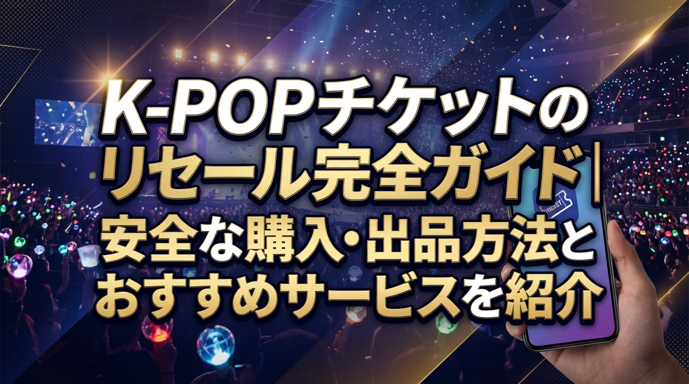 K-POPチケットのリセール完全ガイド|安全な購入・出品方法とおすすめサービスを紹介