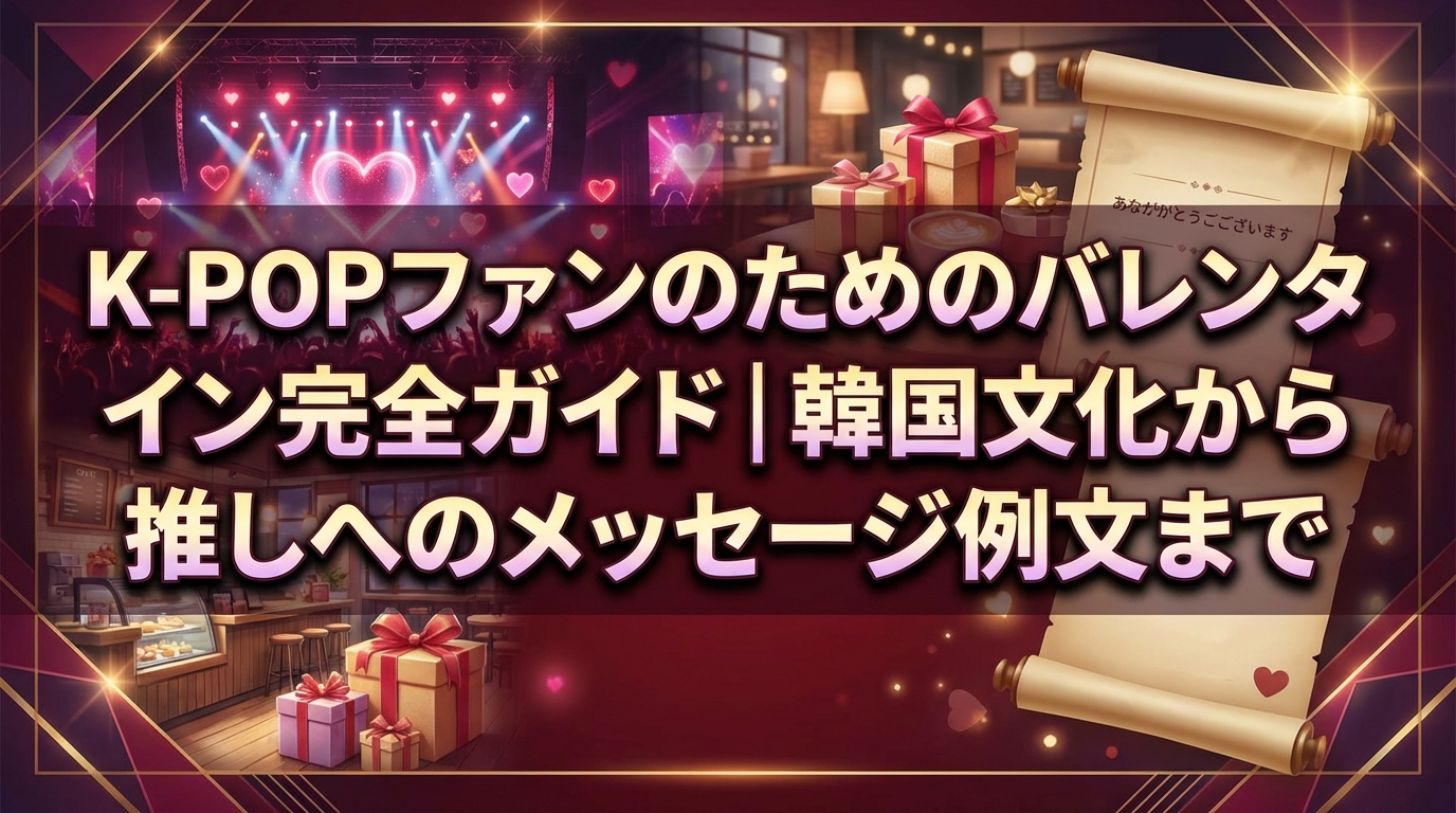 K-POPファンのためのバレンタイン完全ガイド｜韓国文化から推しへのメッセージ例文まで