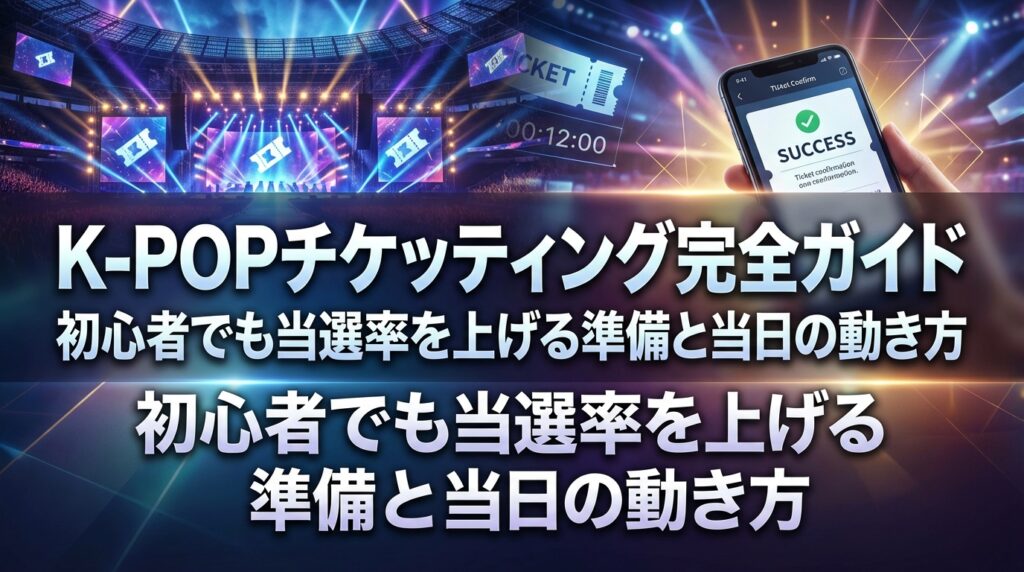 K-POPチケッティング完全ガイド｜初心者でも当選率を上げる準備と当日の動き方