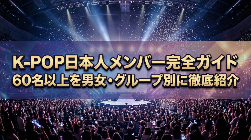 K-POP日本人メンバー完全ガイド｜60名以上を男女・グループ別に徹底紹介