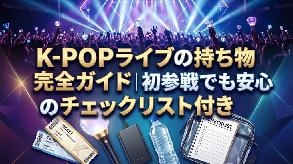 K-POPライブの持ち物完全ガイド｜初参戦でも安心のチェックリスト付き