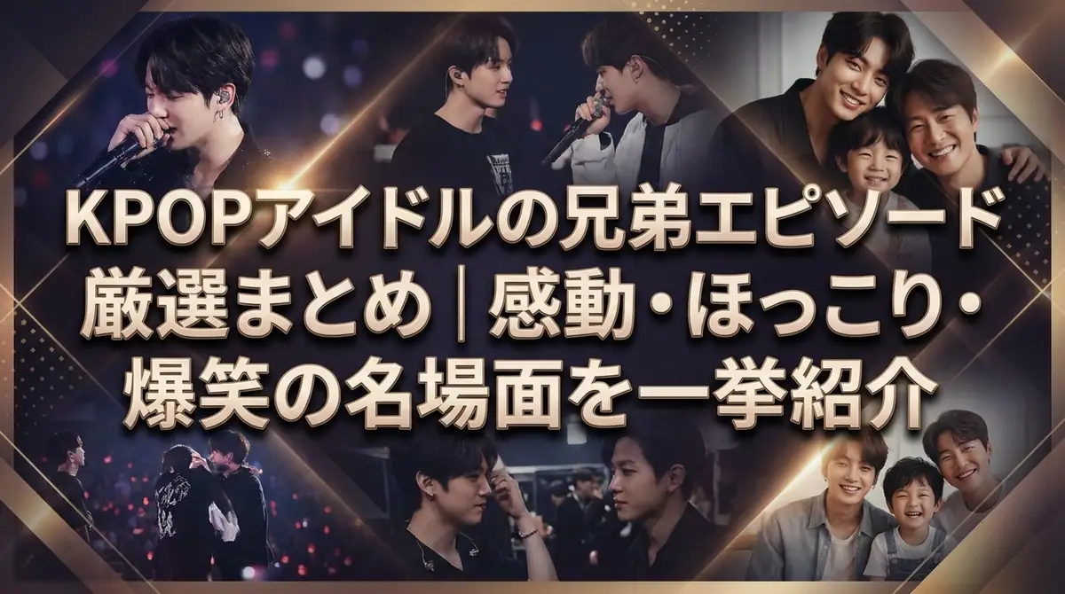 KPOPアイドルの兄弟エピソード厳選まとめ｜感動・ほっこり・爆笑の名場面を一挙紹介